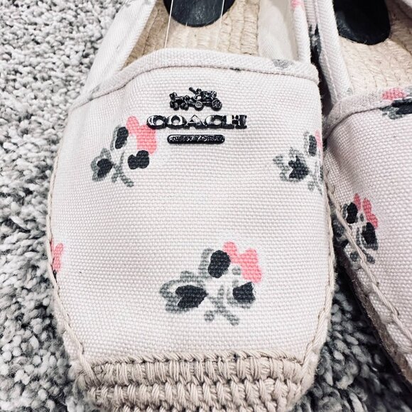 Coach Rhodelle Slip On Espradille Cream Floral Rose Casual Shoe Size 7.5 - Picture 7 of 8